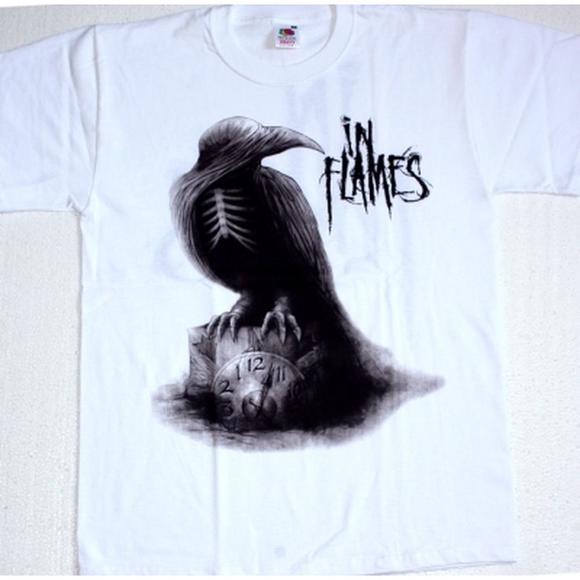 In Flames Sounds Of A Playground Fading 2011 New White T-Shirt - Picture 1 of 4